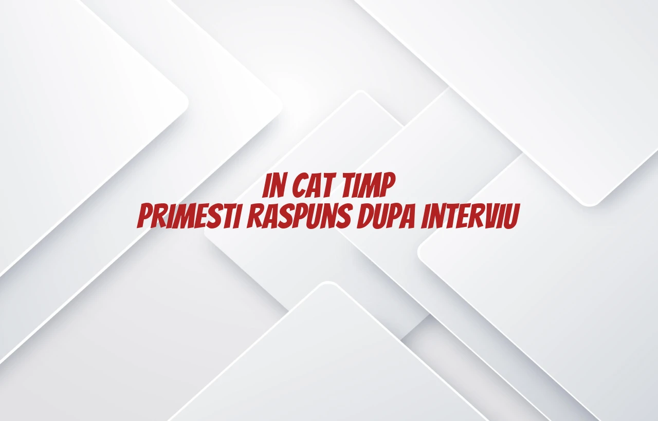 in cat timp primesti raspuns dupa interviu